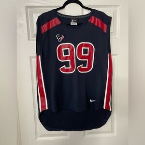 NIKE Houston Texans JJ Watt NFL Jersey - Womens Size XL - Blue Sleeveless 99